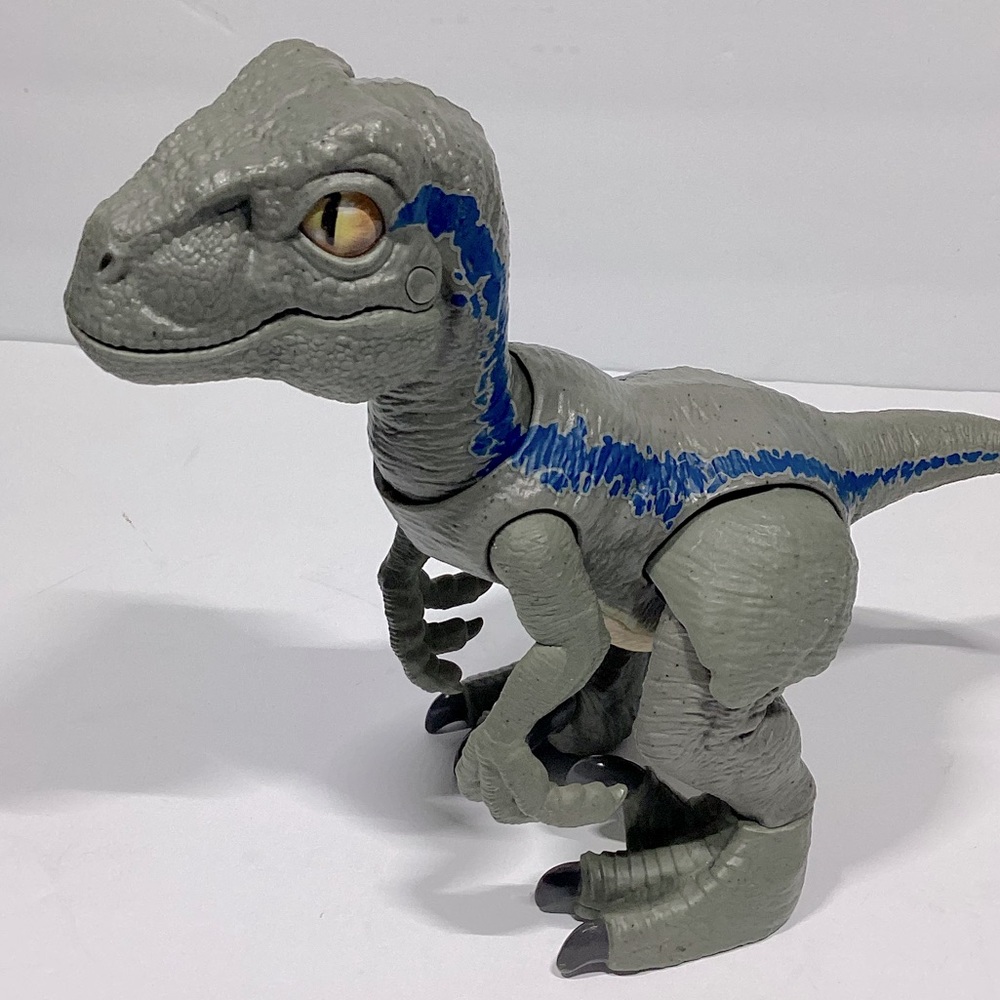 Jurassic Park World Dino Rival Primal Pals Blue Velociraptor W/ Sound Work